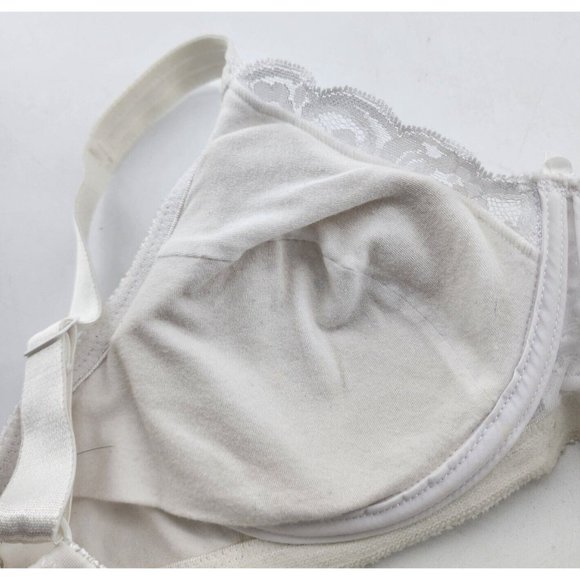 Jodee 606 Surgical Mastectomy Balanced Fit Bra Lace Trim White Size 34A - Picture 8 of 10